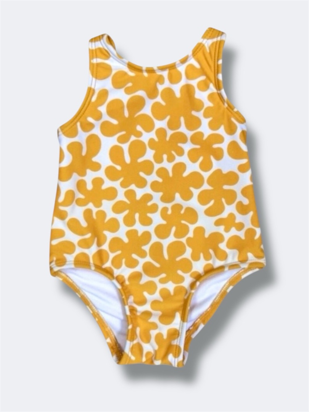 🌻3/$25 Marimekko x Target One Piece Swimsuit Baby 12M Yellow Floral Retro Summer